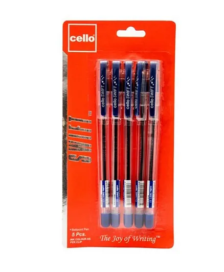 Cello Swift Ball Pens Pack Of 5 - Blue
