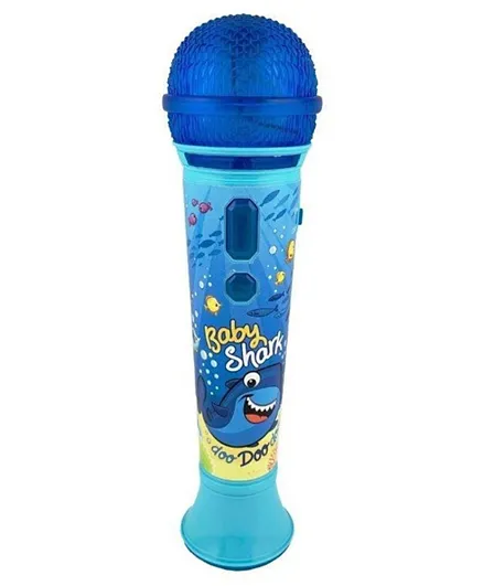 iHome KIDdesigns Baby Shark Sing Along Karaoke Microphone - Blue