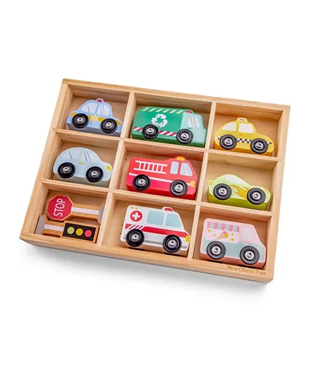 New Classic Toys Wooden Vehicles Set