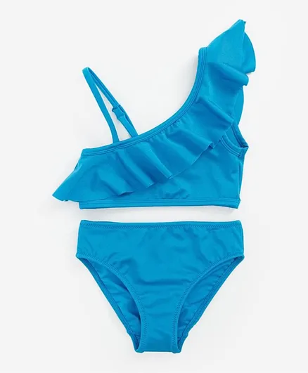 LC Waikiki Frill Detail Bikini Swimsuit - Blue