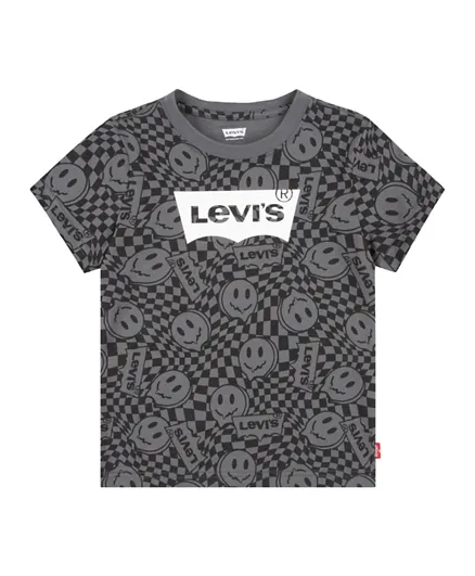 Levi's Checkered Smiley T-Shirt - Grey
