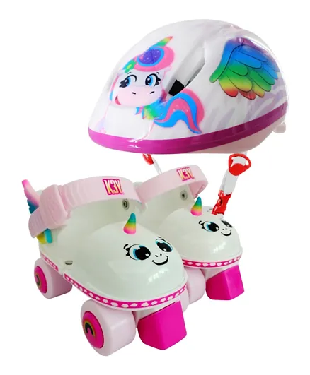 K3YRIDERS Roller Skates & Helmet Keycombo Junior 3D - Unicorn