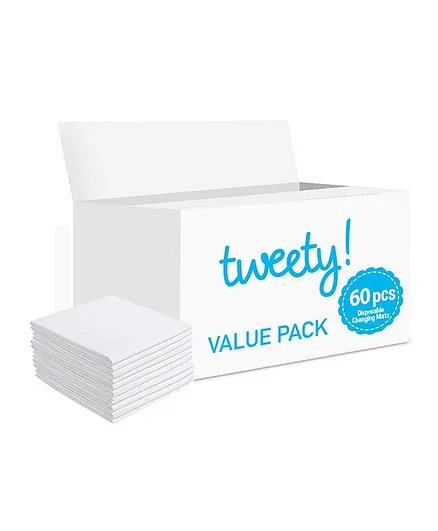 Tweety Disposable Changing Mats - 60 Pieces