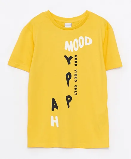 LC Waikiki Happy Mood T-Shirt - Yellow