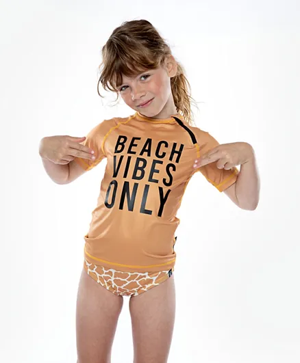 بيتش & بانديتس تي شيرت السباحة بشعار فيبس الشاطئ فقط - برتقالي