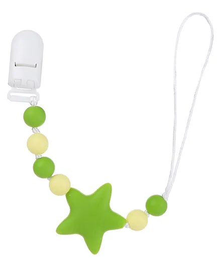 Factory Price Subtle Star and Beads Pacifier Clips - Green