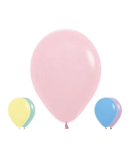 Sempertex Round Latex Balloons  20012383 Matte Pastel Color - 50 Pieces
