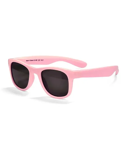 REAL SHADES Surf  Flex Fit Silver Mirror Lens Sunglasses - Dusty Rose