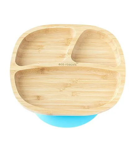 Eco Rascals Bamboo Classic Toddler Suction Plate - Blue