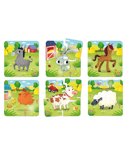 Carotina The Farm Animal Baby Puzzle - Pack of 6 Puzzles