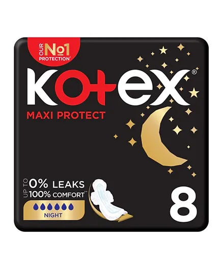 Kotex Maxi Pads Night with Wings Sanitary Pads - 8  Pieces
