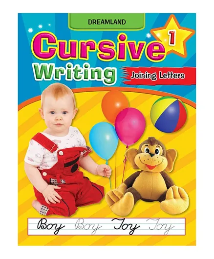 DreamLand Publications Cursive Writing Book Part 1: Joining Letters, English, Ages 3-5, 48pg Educational Activity Workbook