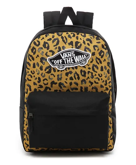 Vans Realm Arrowwood Leopard Backpack Yellow/Black - 17 Inches
