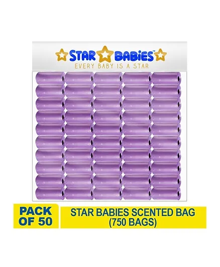 أكياس معطرة للأطفال من ستار بيبيز - حزمة من 50 كيس