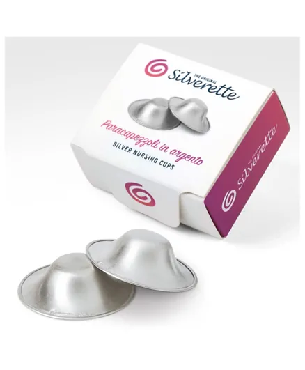 Silverette Silver Nursing Nipple Cups Shield of Size Regular - Pack of 2