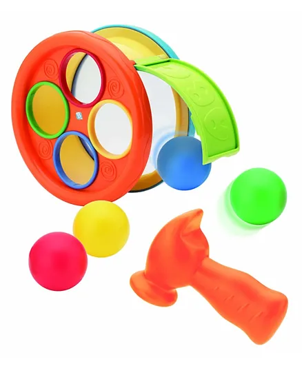 B'Kids Hammer Drum Ball Drop Game - Multi Color