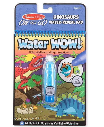 Melissa & Doug Water Wow! On the Go Travel Activity Water Reveal Pad - Dinosaur
