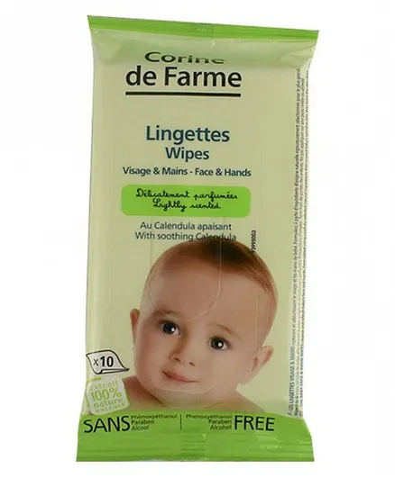 Corine De Farme  Baby Face Wipes - 10 Pieces