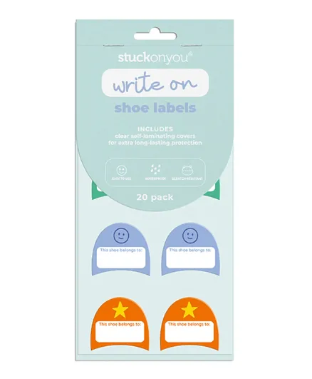 Stuck On You Shoe Labels Starstruck Multicolor - 20 Pieces