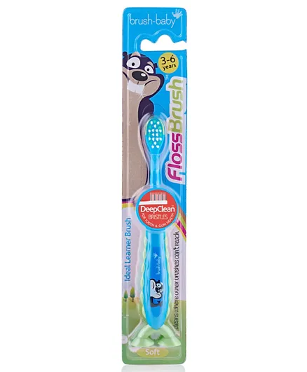فرشاة أسنان لتنظيف الأسنان للأطفال من بيبي برش - لون أزرق