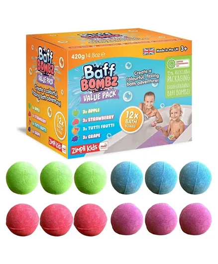 Zimpli Kids Baff Bombz - 12 Bath Pack