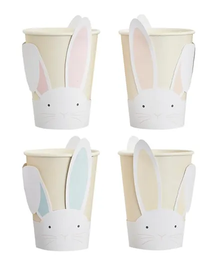 Ginger Ray Easter Paper Cups Pop Out Bunny Pastel - Pack of 8