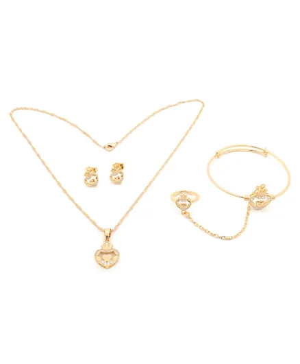 FC Beauty 18kt Gold Plated Fashion Jewelry Sets for Kids - Golden
