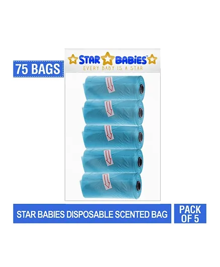 حقيبة معطرة من ستار بيبيز، أزرق، عبوة من 30 قطعة (450 حقيبة)