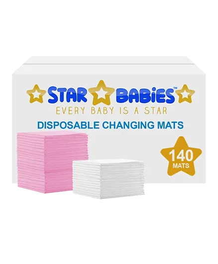 Star Babies Disposable Changing Mats - 140 Pieces