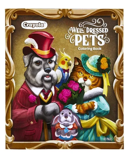 Well Dressed Pets Coloring Book  White - English