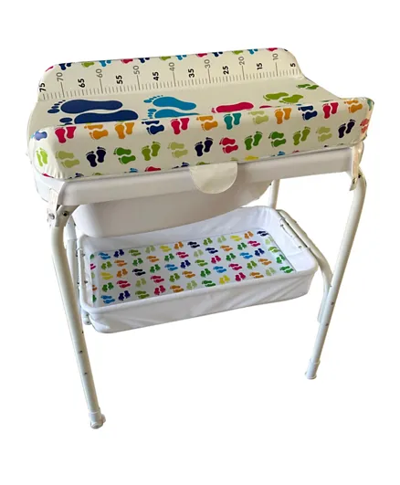 TheKiddoz Bath And Changing Table - Little Feet