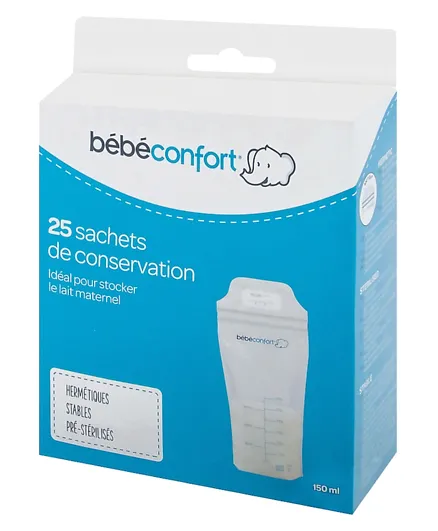 Bebeconfort Mat Breast Milk Conservation Bags - 25 Bags