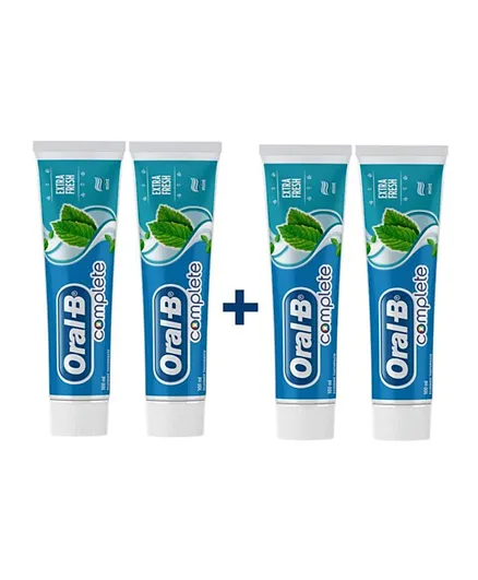 Oral-B Complete Extra Fresh Toothpastes - Pack of 4