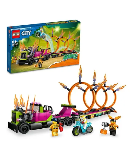 LEGO City Stuntz Stunt Truck & Ring of Fire Challenge 60357 - 479 Pieces