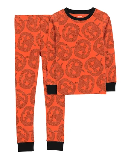 Carter's 2-Piece Halloween Pumpkins 100% Snug Fit Cotton Pajama Set - Orange