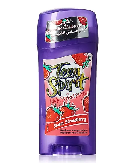 Lady Speed Stick, Teen Spirit, Antiperspirant Deodorant, Sweet Strawberry - 65g