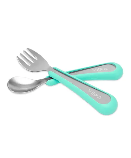 VIIDA Stainless Steel Cutlery - Turquoise