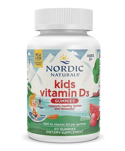 Nordic Naturals Vitamin D3 Dietary Supplement for Kids - 60 Gummies