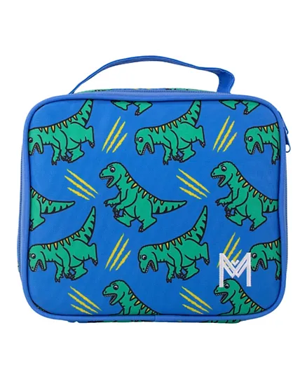 MontiiCo Dinosaur Medium Insulated Lunch Bag - Blue
