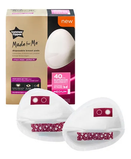 Tommee  Tippee Made for Me Daily Disposable Breast Pads Medium - Pack of 40