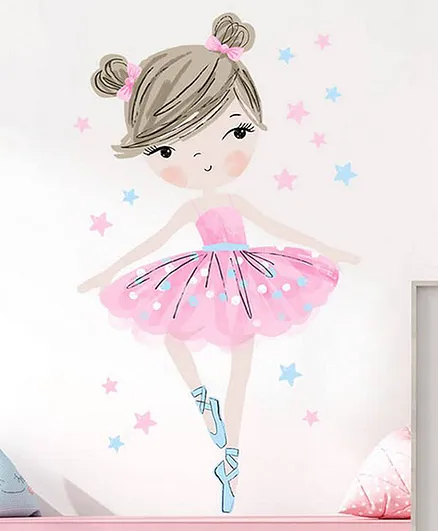 Paper Crew Pink Ballerina Star Wall Sticker