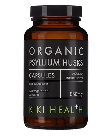 Kiki Health Organic Psyllium Husks - 120 Capsules