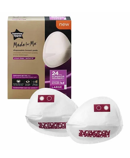 Tommee Tippee Made for Me Daily Disposable Breast Pads Large - Pack of 24