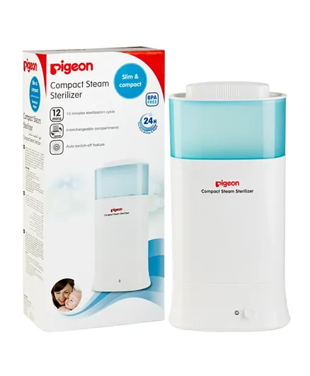 Pigeon Compact Steam G Type Sterilizer For Two Bottles - Blue