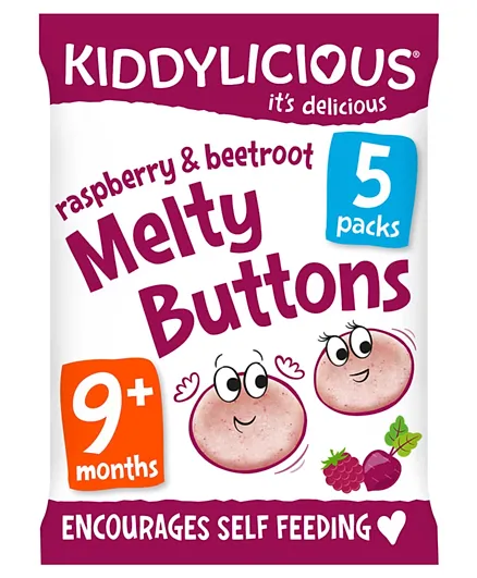 Kiddylicious Raspberry Melty Buttons - 30g