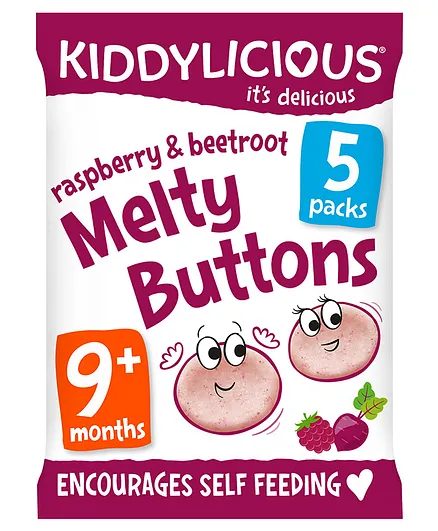 Kiddylicious Raspberry Melty Buttons - 30g