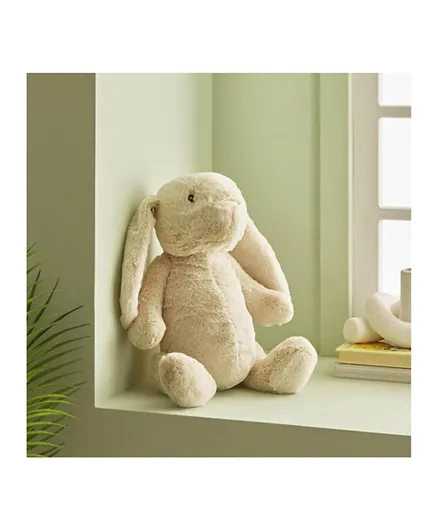 HomeBox Plush Rabbit Shaped Cushion - Beige