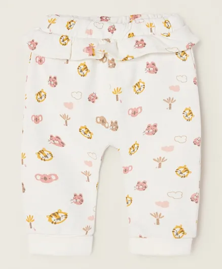 Zippy All Over Printed Pants - White