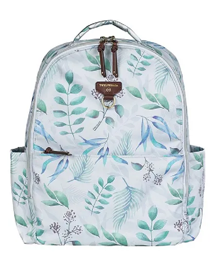 TWELVElittle-XL Diaper Backpack with Laptop/ Tablet pocket- Leaf