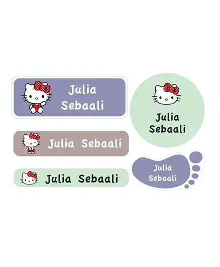 Essmak Hello Kitty Bow Personalized School Labels 2795 - Pack of 74